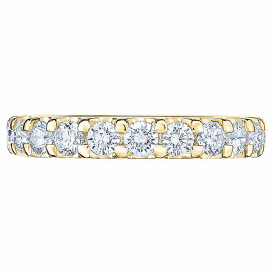Pompeii3 2 Ct Moissanite Eternity Ring Womens Wedding Band 14k Yellow Gold In White
