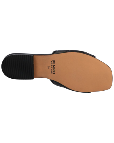 Shop Pinko Leather Sandal In Black