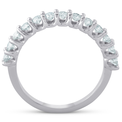 Pompeii3 3/4 Ct Diamond Wedding Ring 14k White Gold Lab Grown Eco Friendly In Silver
