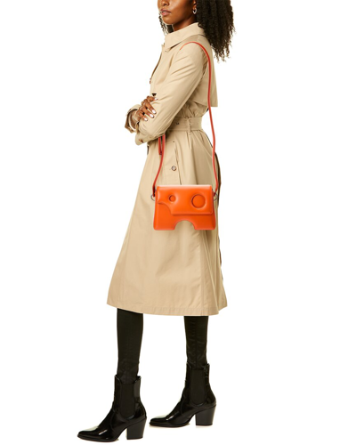 Off-White Burrow-22 Shoulder Bag Orange in Leather with Silver-tone - US