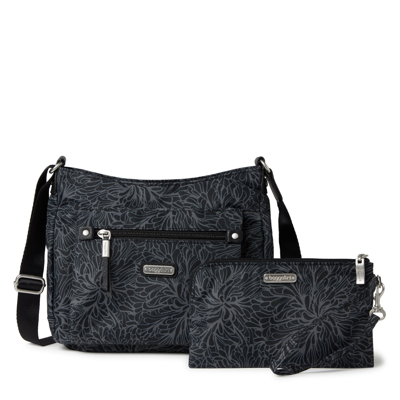 Shop Baggallini Women's Uptown Bagg With Rfid Phone Wristlet In Black
