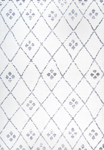 Shop Jonathan Y Izil Moroccan Geometric Diamond Area Rug In White