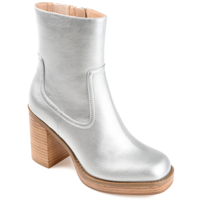 Journee Collection Brittany Tru Comfort Foam Bootie In Silver