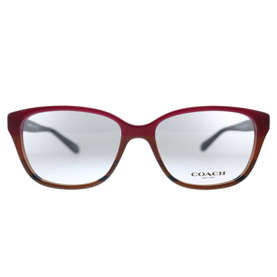 Shop Coach Hc 6103 5445 54mm Womens Square Eyeglasses 54mm In Red
