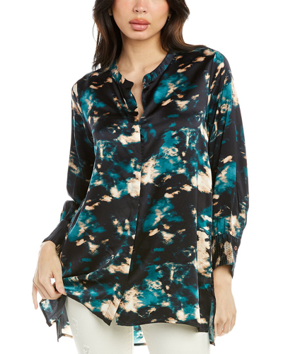 Shop Johnny Was Shadow Voyager Silk Tunic In Multi