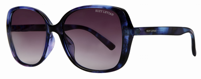 Suzy Levian Women's Purple Tortoise Oversize Lens Sunglasses In Purple
