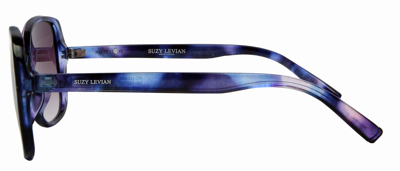 Suzy Levian Women's Purple Tortoise Oversize Lens Sunglasses In Purple