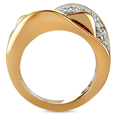 Shop Swarovski Hilly Rose Gold-plated Crystal Ring In Multi