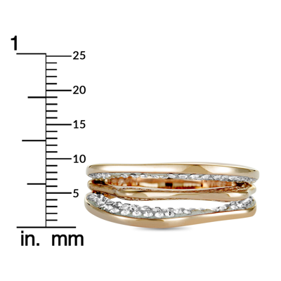 Swarovski Hilly Rose Gold-plated Crystal Ring In Multi