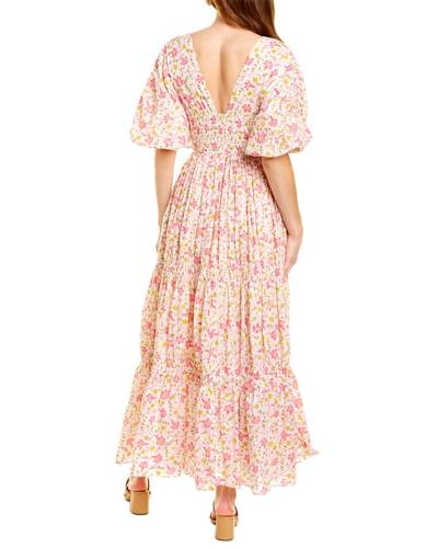 Shop Ash & Eden Short Sleeve Marta Maxi Dress In Pink
