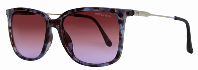 Shop Suzy Levian Women's Purple Tortoise Square Lens Silver Accent Sunglasses In Red