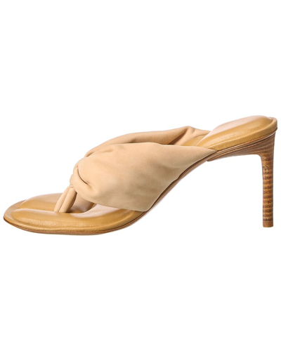 Shop Jacquemus Les Sandales Nocio Leather Sandal In Beige