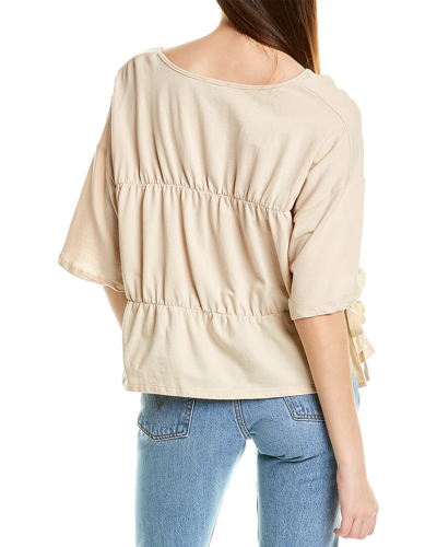 Shop Aiden Drawstring Top In Brown