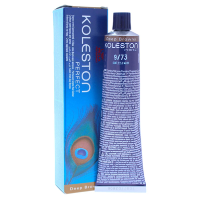 Shop Wella I0084334 Koleston Perfect Permanent Creme Hair Color For Unisex - 9-73 Very Light Brunette Gold Blon In Blue