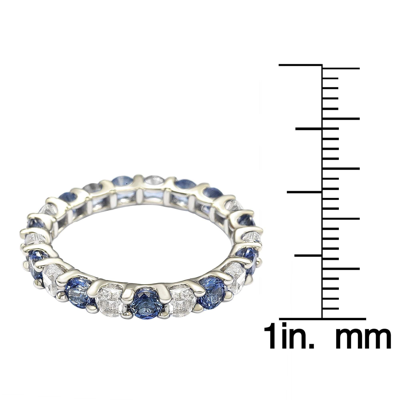Suzy Levian Sterling Silver 2 Ct. Tw. Sapphire With Diamond Accent In Blue