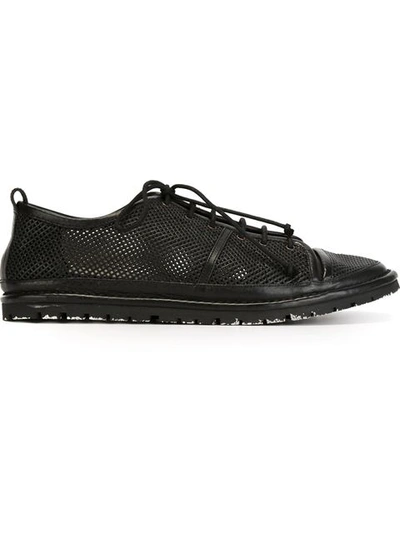 Marsèll Perforated Leather Sneakers, Black