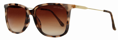 Suzy Levian 56mm Square Tortoise Shell Sunglasses In Blue