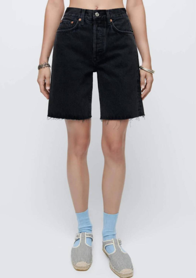 Shop Re/done 90s Comfy Short In Shaded Black