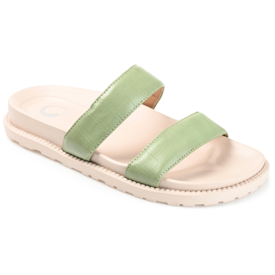 Journee Collection Stellina Double Strap Sandal In Green