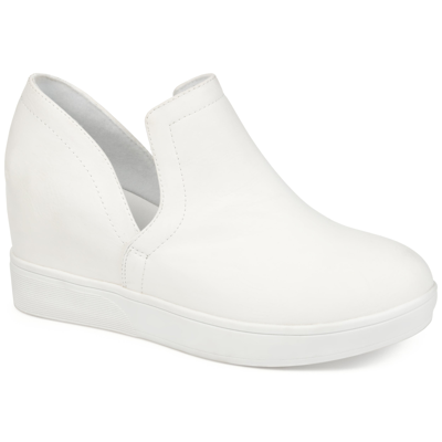 Shop Journee Collection Collection Women's Cardi Sneaker Wedge In White