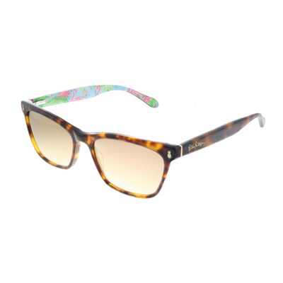 Shop Lilly Pulitzer Lp Lucca To Womens Rectangle Sunglasses In Gold