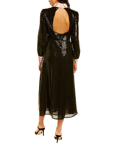 Shop Olivia Rubin Amelie Sequin Midi Dress In Black