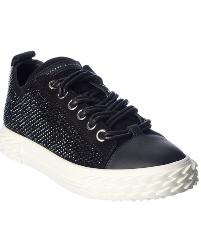 Shop Giuseppe Zanotti Blabber Suede & Leather Sneaker In Black