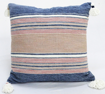 Shop Vibhsa Throw Pillow With Tassels In Multi