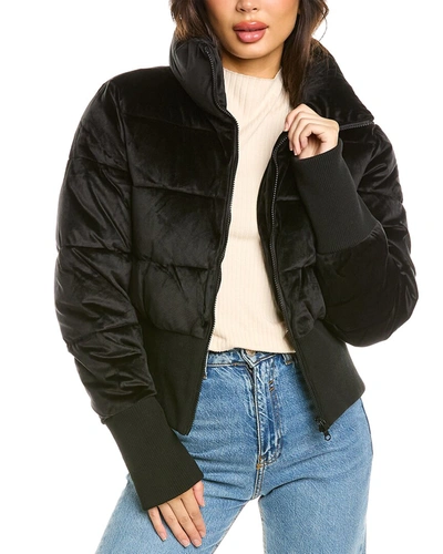 Shop Unreal Fur Amsterdam Puffer Jacket In Black