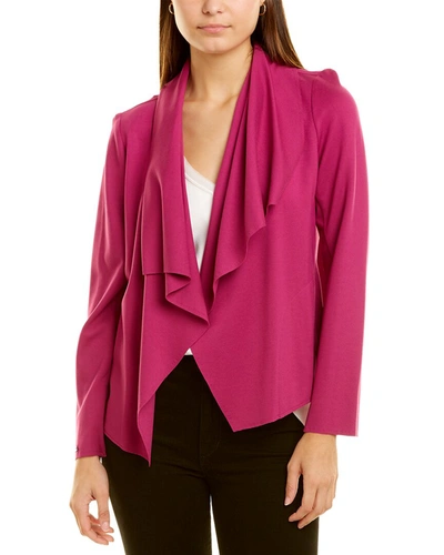 Shop Anne Klein Serenity Knit Drape Front Jacket In Pink