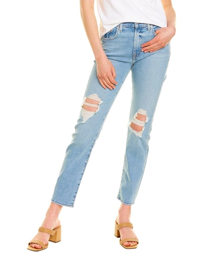 Shop 7 For All Mankind Peggi Light Wash Straight Jean In Blue