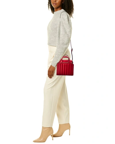 Shop Valextra Passepartout Mini Leather Tote In Red