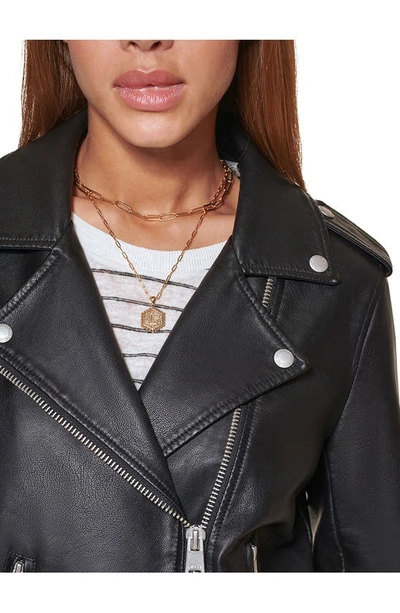 Levi's® Faux Leather Fashion Belted Moto Jacket In Black Black