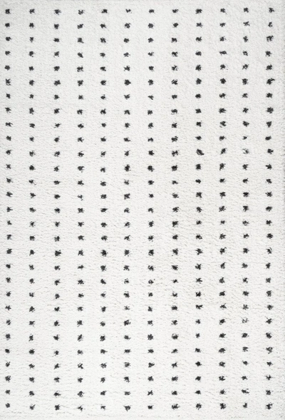 Shop Jonathan Y Pele Modern Geometric Dot Shag Area Rug In White