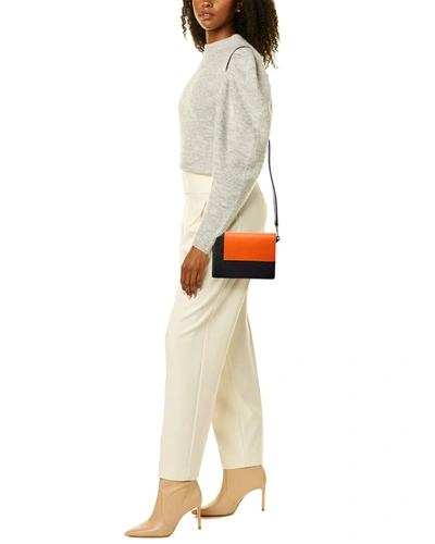 Valextra Swing Small Leather Shoulder Bag In Orange