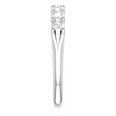 Pompeii3 1/2 Ct Seven Stone Diamond Wedding Ring Lab Grown 14k White Gold In Silver