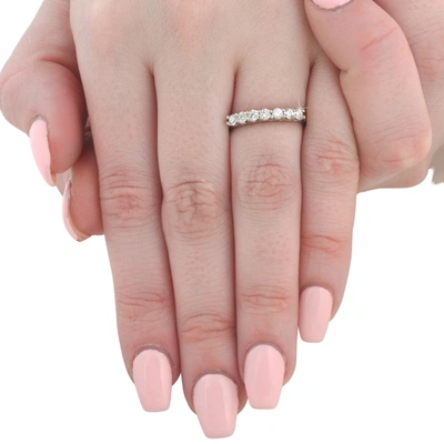 Pompeii3 1/2 Ct Seven Stone Diamond Wedding Ring Lab Grown 14k White Gold In Silver