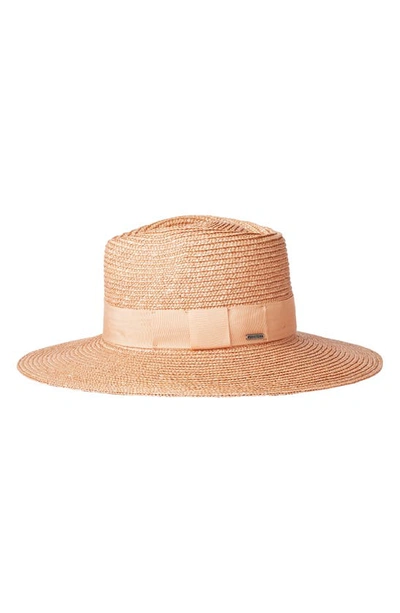 Shop Brixton Joanna Straw Hat In Dusty Coral