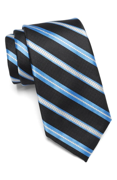 Shop Nordstrom Rack Solow Stripe Silk Blend Tie In Black