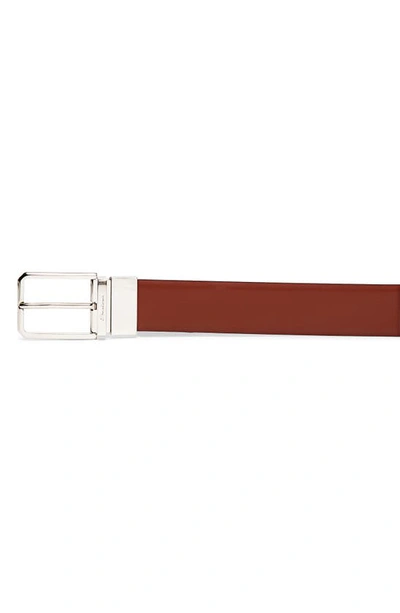 Santoni Men's Reversible Leather Dress Belt In Black-tan