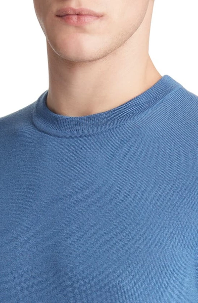 Shop Nordstrom Washable Merino Crewneck Sweater In Blue Captain