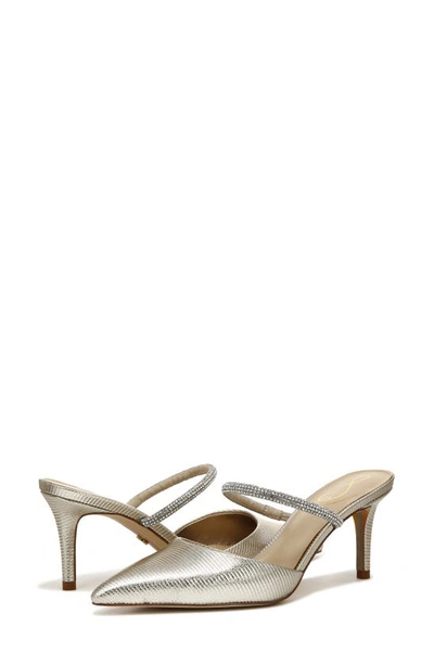 Shop Sam Edelman Verity Pointed Toe Mule In Platinum