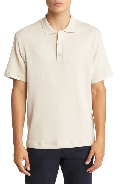 Shop Theory Droyer Textured Polo In Moon - Q82