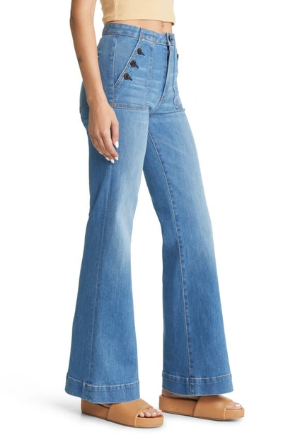 Shop Askk Ny Brick House Wide Leg Jeans In Dynomite