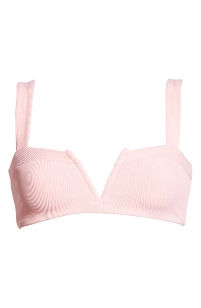 Shop L*space Lee Lee Ribbed Bikini Top In Crystal Pink
