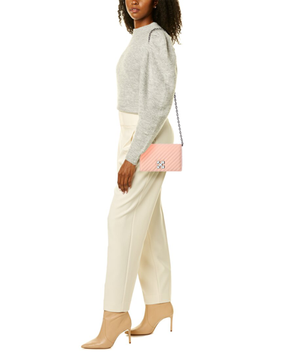Off-white Jitney 0.5 Leather Shoulder Bag In Pink