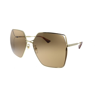 Gucci Gg 0817s 002 Oversized Sunglasses In Brown | ModeSens