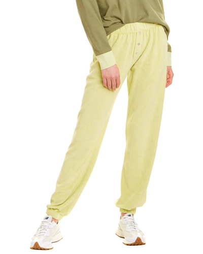 Shop Donni . Terry Henley Sweatpant In Yellow