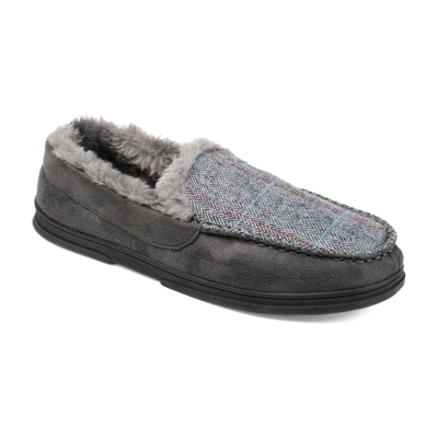 Shop Vance Co. Winston Moccasin Slippers In Grey
