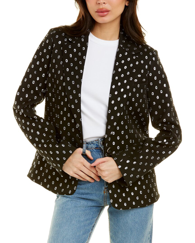 Shop Tanya Taylor Andie Silk-blend Jacket In Black